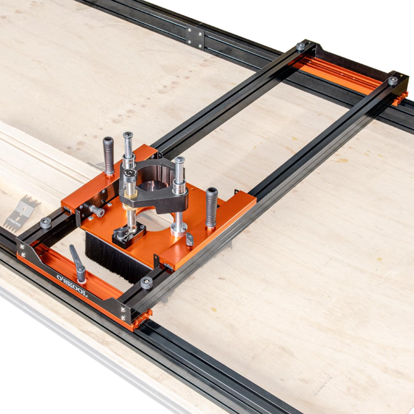O'SKOOL Slab Flattening Router Sled with 3-Axis Gantry Jig and 3.5" Router Lift, Wood Slab Flattening Jig for Live Edge Slabs, Table Tops, River Tables, Cutting Boards and Workbenches, RTA012