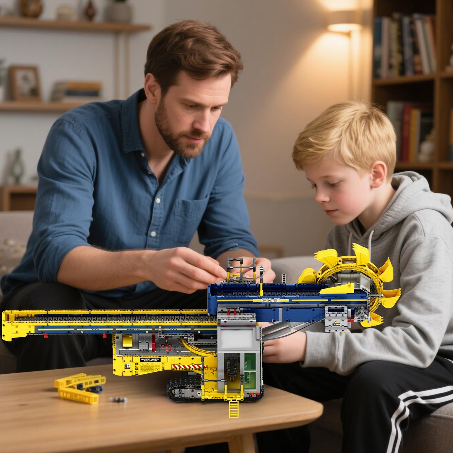 Reobrix Bucket Wheel Excavator Building Blocks Set 22017, Remote Control Construction Vehicle Model Kit for Adult, RC Technic Engineering Car Toys Gifts for Boys and Girls 14+, (3970 PCS)