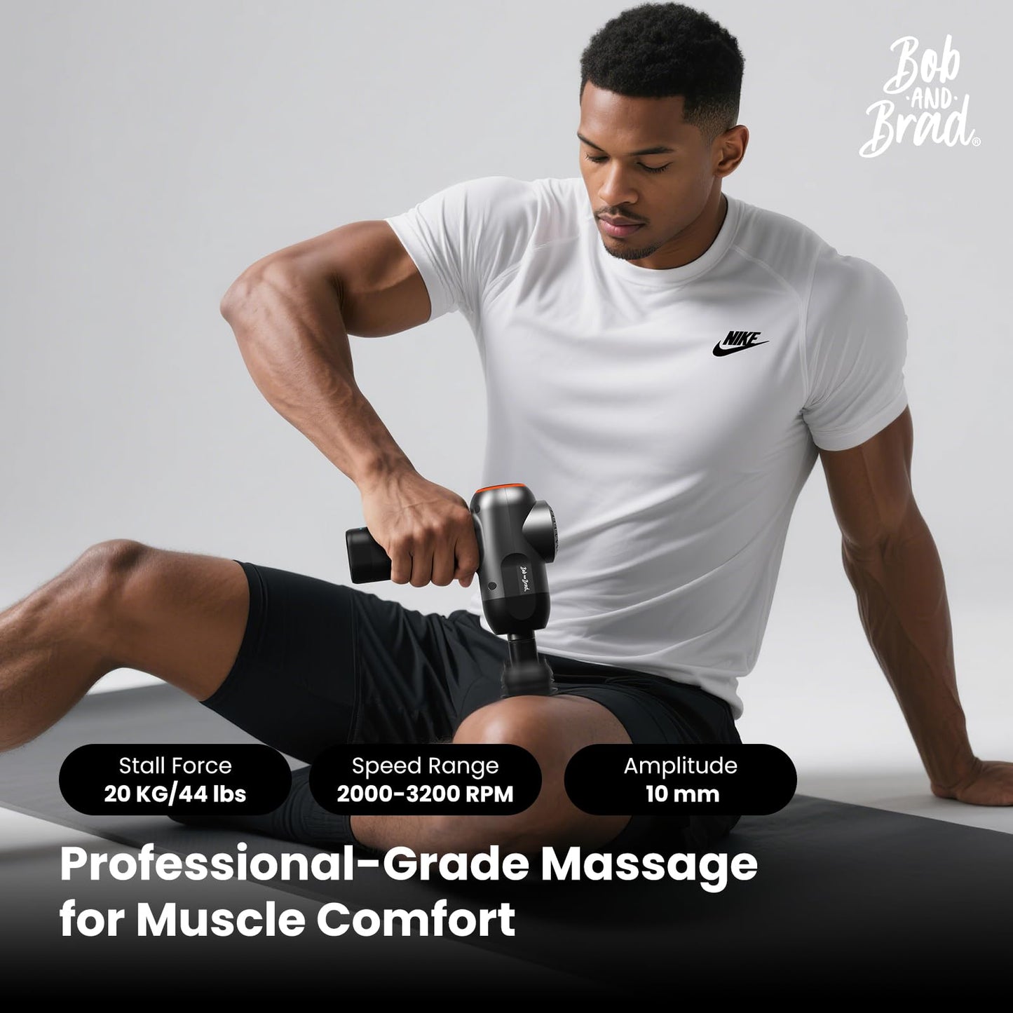 BOB AND BRAD C2 Massage Gun, FSA Eligible & HSA Approved Deep Tissue Percussion Massager Gun, Muscle Massager with 5 Speeds and 5 Heads, Electric Back Massagers for Professional Athletes Home Gym
