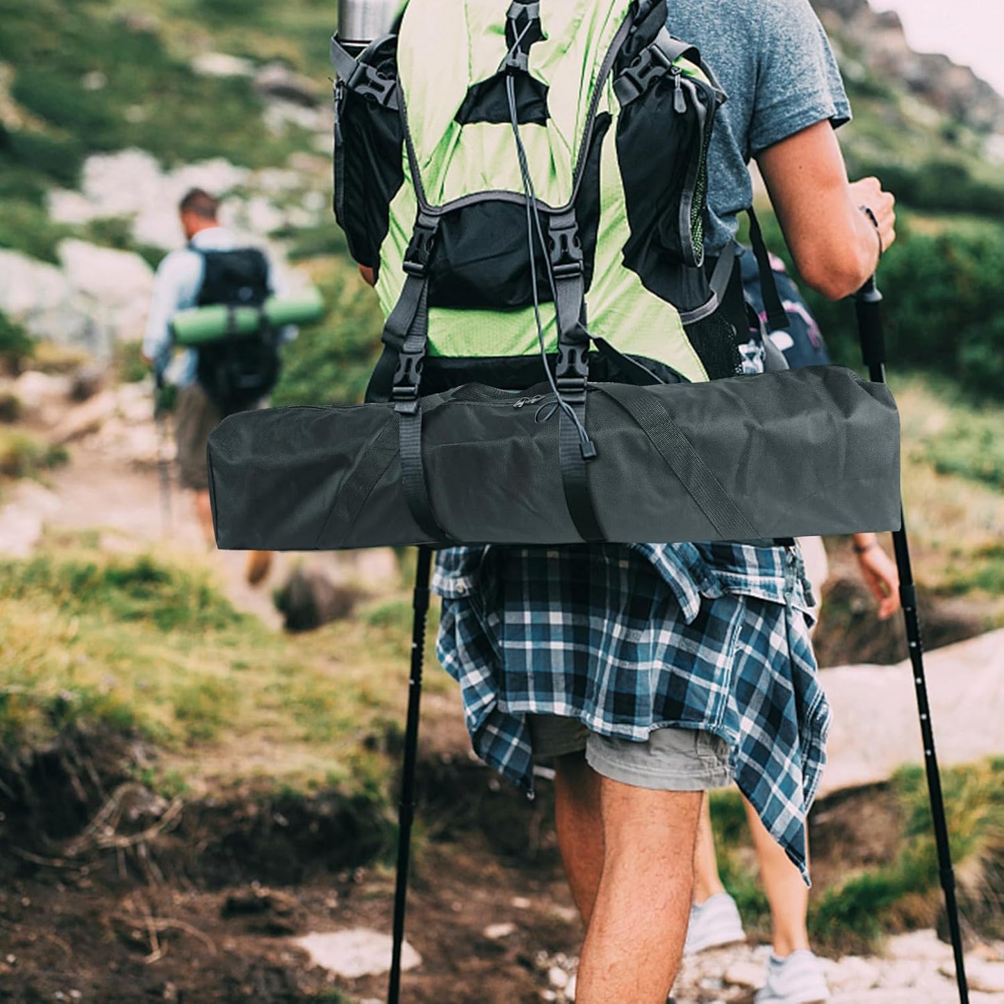 47 Inch 600D Tripod Carrying Case - Oxford Tripod Bag with Shoulder Straps and Dual Handles Full Zippers for Lights