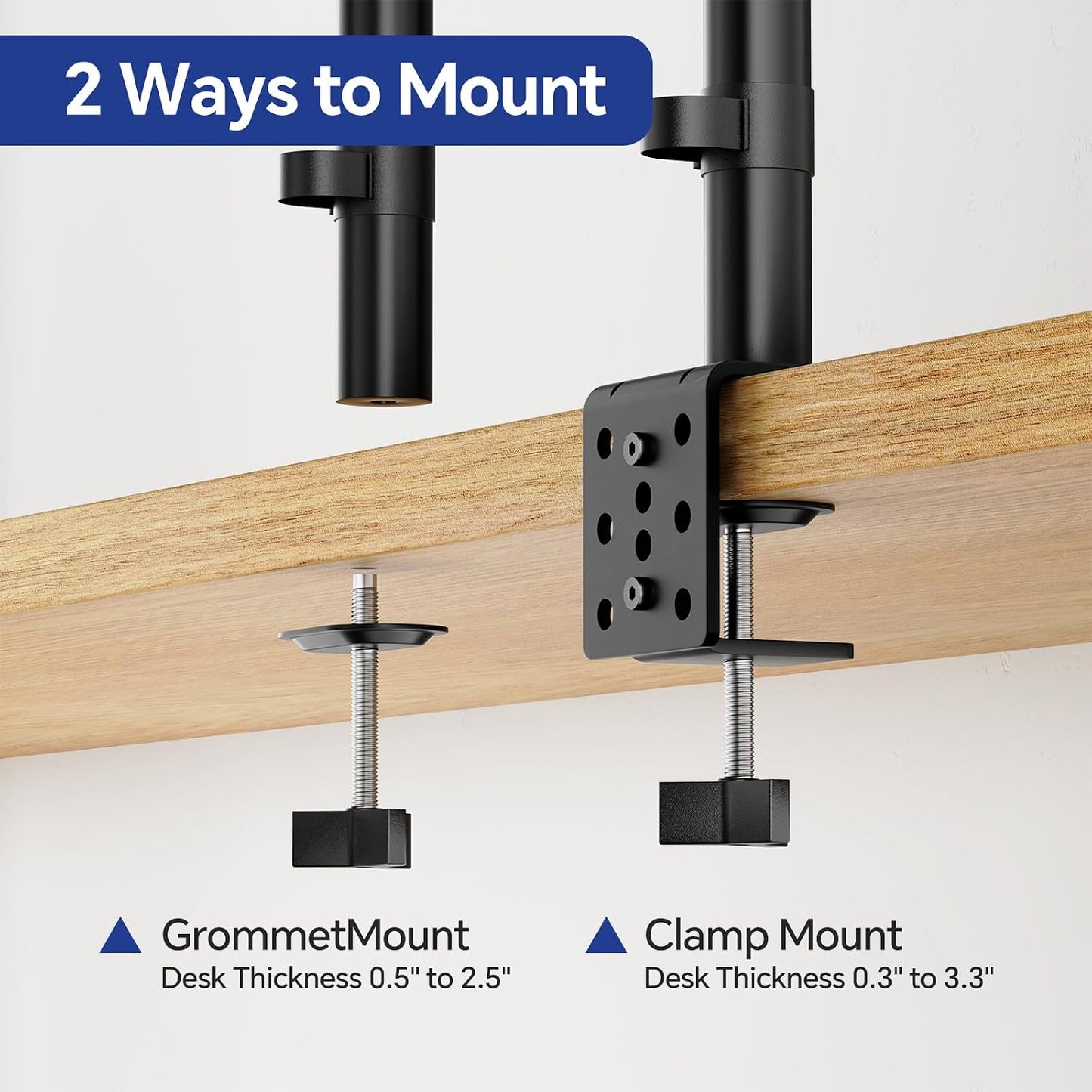 Simple Trending 2 27 Inches, Dual Monitor Stand, Monitor Arm, Heavy Duty Adjustable Monitor Desk Mount for Screens up