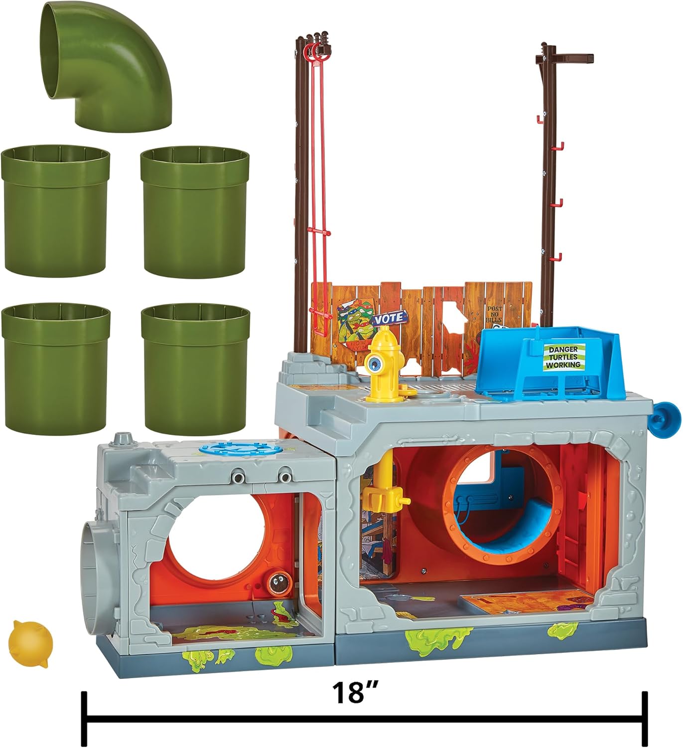 Playmates Toys Teenage Mutant Ninja Turtles Classic Sewer Playset - Fun Interactive Design