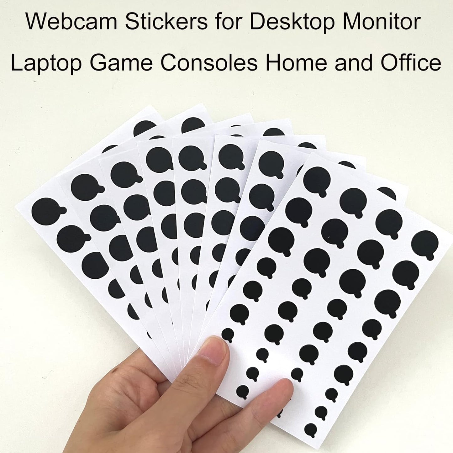 YEWROXY 108 PCS Phone Camera Cover, Black Webcam Cover Vinyl Stickers, Camera Covers for Computer,Cell