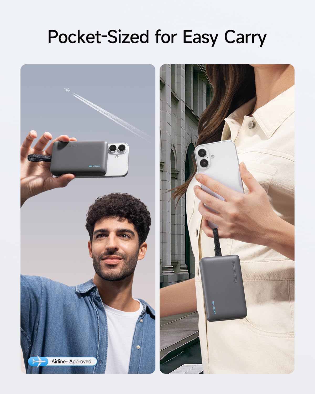 CUKTECH 10000mAh 20W 7.5W Pack 15/16/17 Magnetic Power Bank, Portable Charger, Fast Charging & Wireless, Built-in USB-C