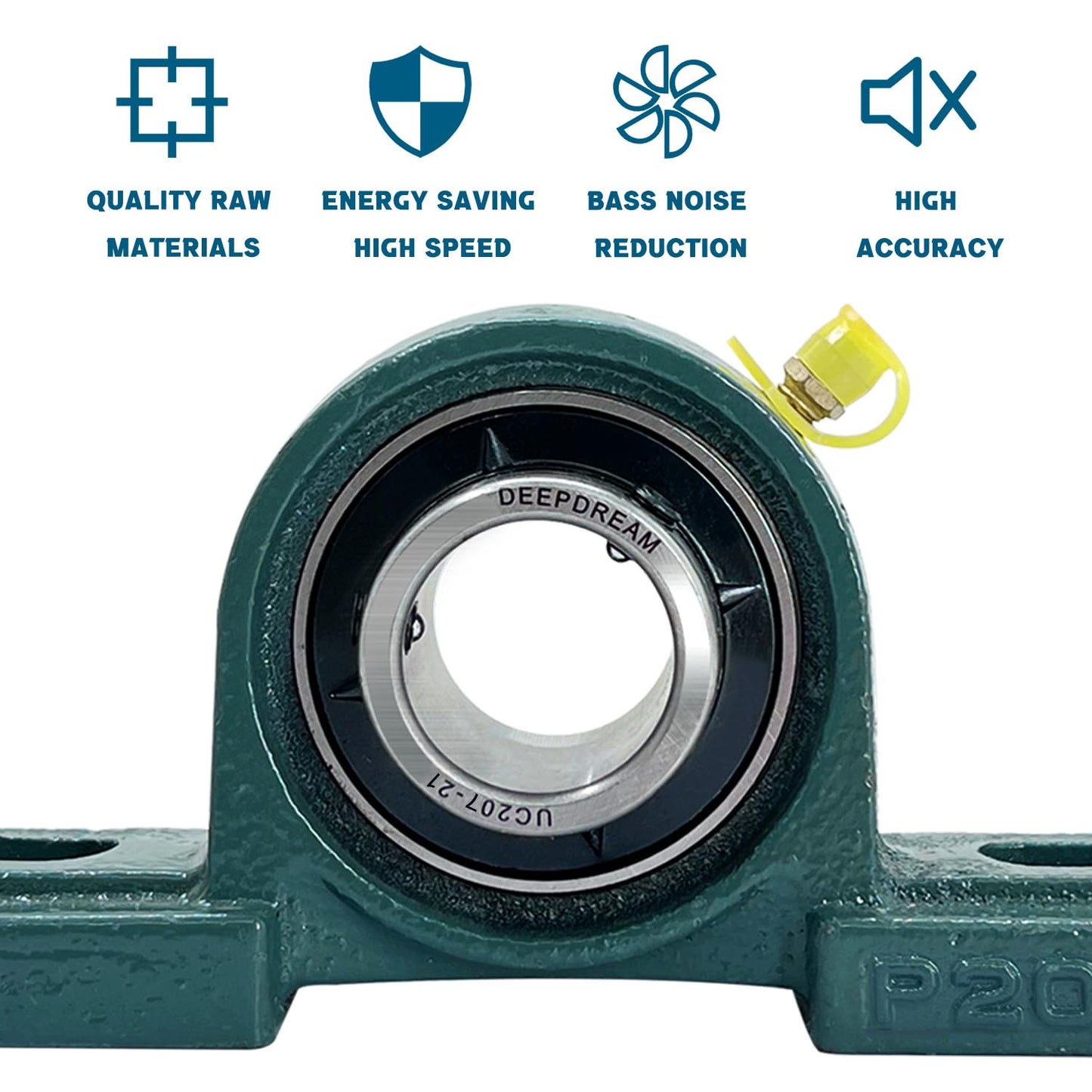 2 Pcs UCP207-21 Pillow Block Mounted Ball Bearing with 1-5/16"(1.3125inch) Self Alignment