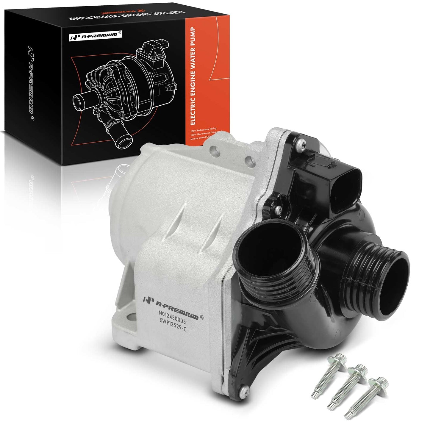 A-Premium 4 Pins Engine Electric Water Pump Compatible with BMW Vehicles - 2007-2019 - 135i, 335i xDrive, 535xi, 640i, 740i, 740Li, X1, X3, X4, X5, X6, Z4 & More - V6 3.0L, Replace# 11517632426