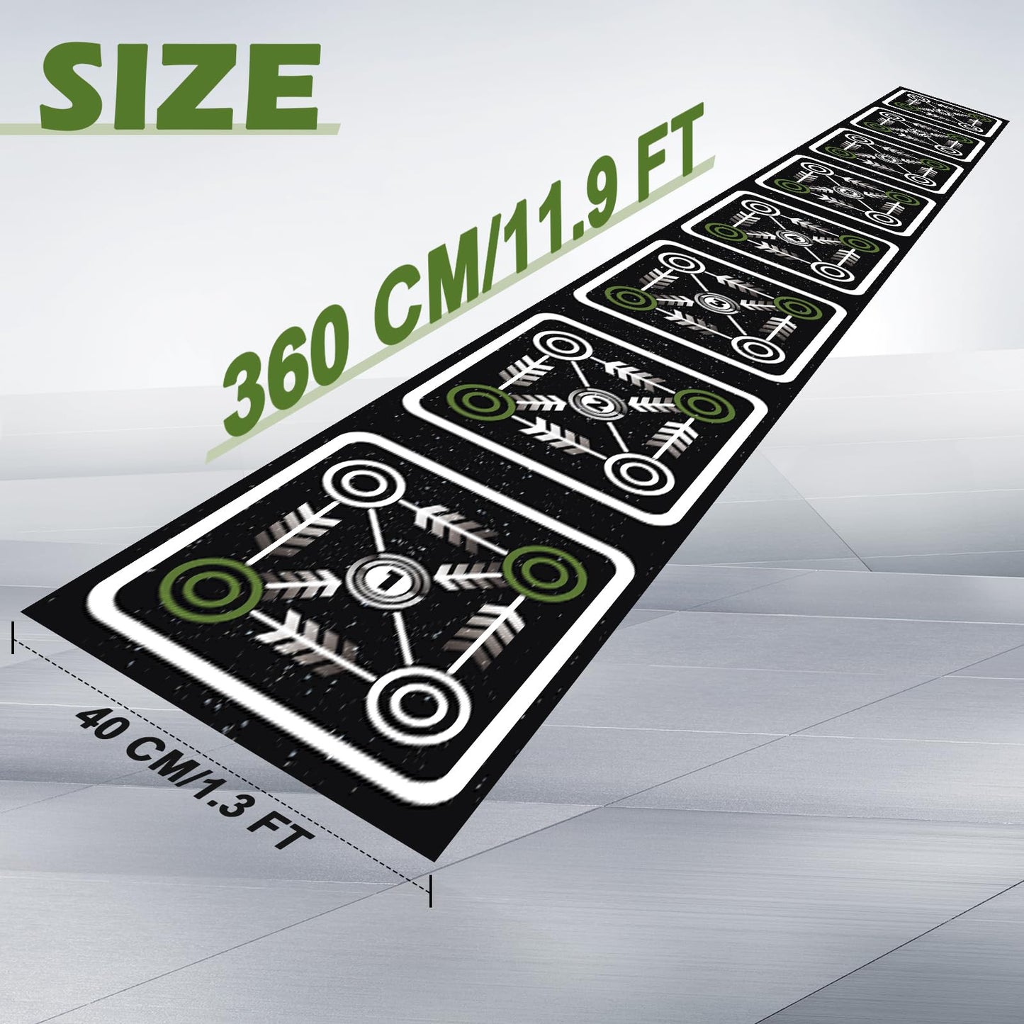 NELOMO Agility Ladder Mat 11.9 ft X 1.3 ft Agility Ladder Pad Agility Training Equipment Agility Workout Ladder Mat for Soccer Football Tennis Boxing Training