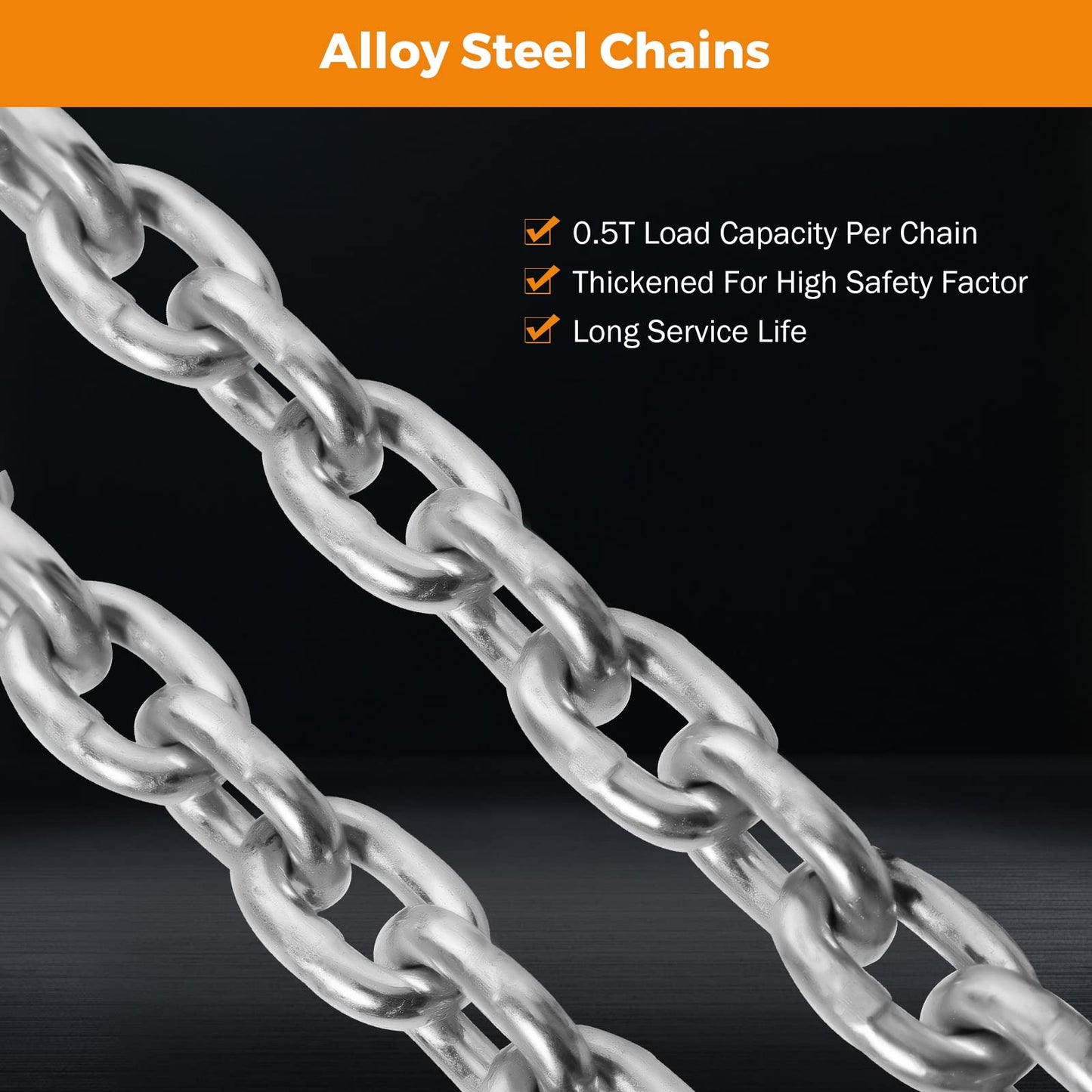BEAMNOVA Upgraded Chain Drum Lifter, 2 Ton 4400 lbs for 30 & 55 Gallon Drums, 4 Hooks Double Chain Metal/Plastic Barrel Lifting Sling for Forklift, Hoist & Crane