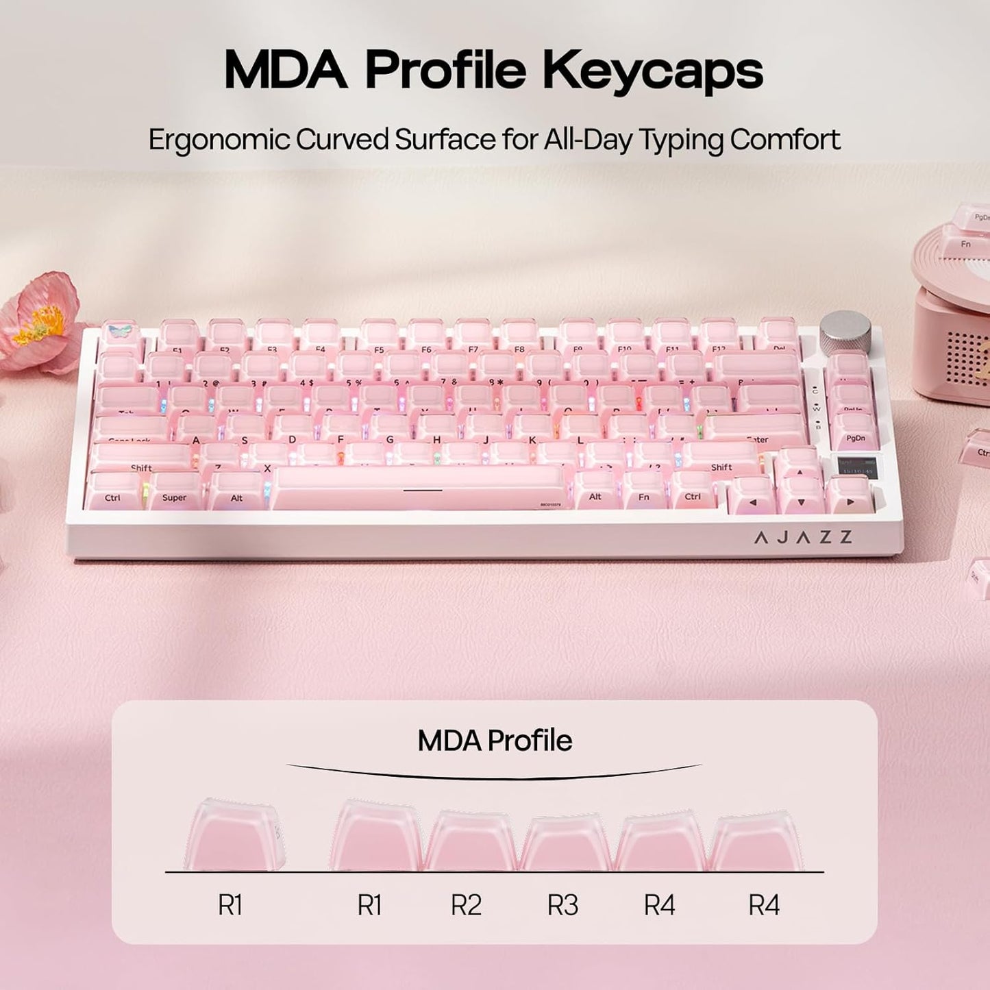 EPOMAKER Set 123 61/68/84/87/98/100/104-Key Lusterfly Jelly Keycaps - Keys Double-Shot Laser Engraved, MDA Profile