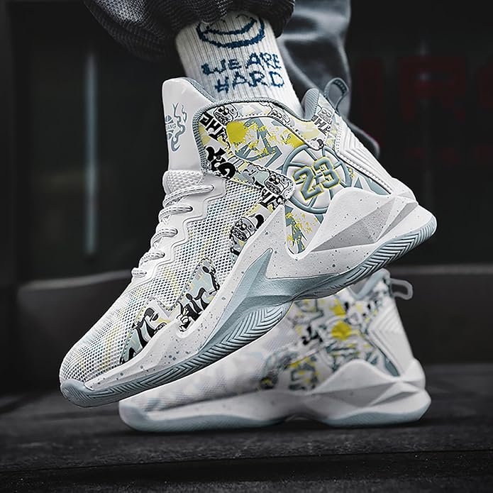 Boys Basketball Shoes Breathable Indoor Athletic Shoes Youth Outdoor Fashion Sneakers Comfortable Basketball Shoes for Girls