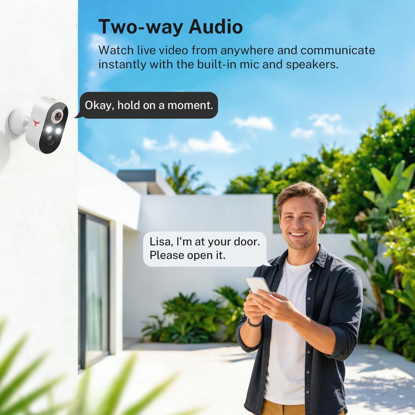 Safemogulix 1080P, 120 2.4GHz Security Cameras Wireless Outdoor View, Battery Powered, Wi-Fi Cameras for Home Security