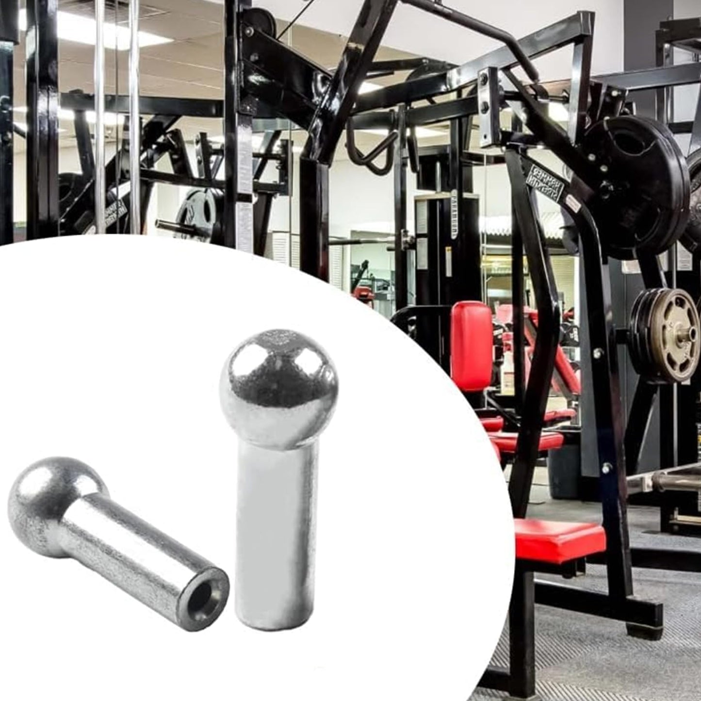 6 Pack Gym Cable Ball Stopper Gym Pulley Machine Stopper Cable Ball Terminals Wire Port Joint Parts Weight Machine Accessories Fitness Equipment Running Yoga Accessories for Home Gym Machine(6mm)