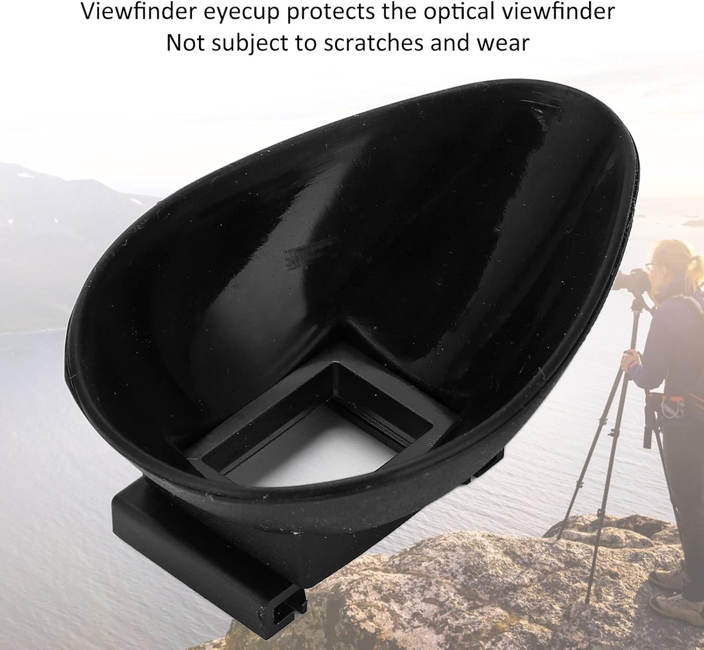 10g Camera Eyepiece Eyecup with Cold Shoe Cover, Plastic and Rubber, Lightweight - Protects Viewfinder, Clearer Sight