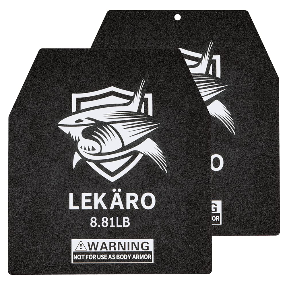 Weighted Vest Plates 9.8"x11" Steel Weight Plates for Vests – 5.51/8.81/15.43/20.94 LB Pairs – Rust-Proof Powder Coated Workout Inserts for CrossFit Murph Rucking Running Strength Training