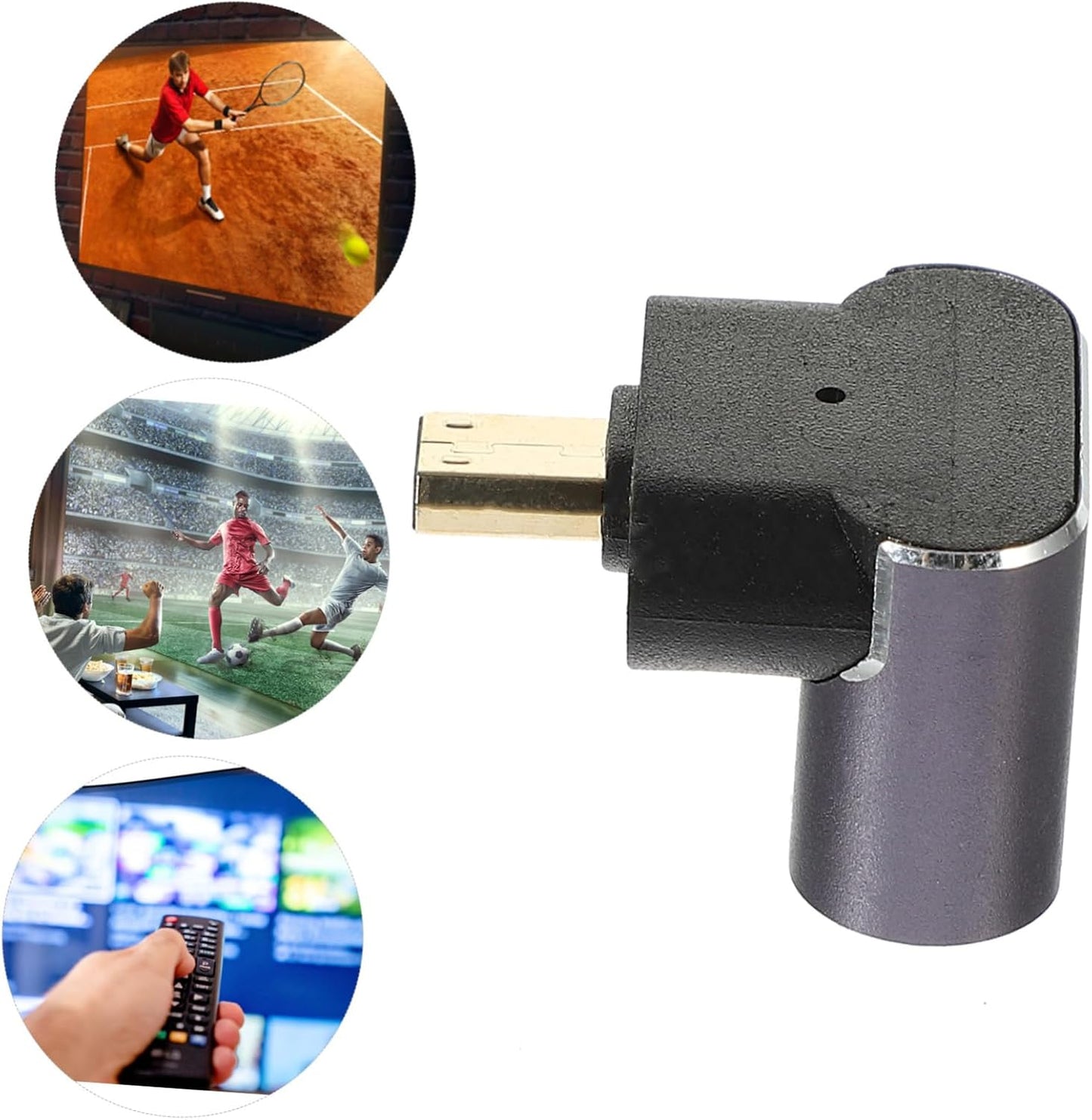 TINEASUR 90degree Monitor Adapter Laptop Connector Projector Receiver Adapter Video Connector