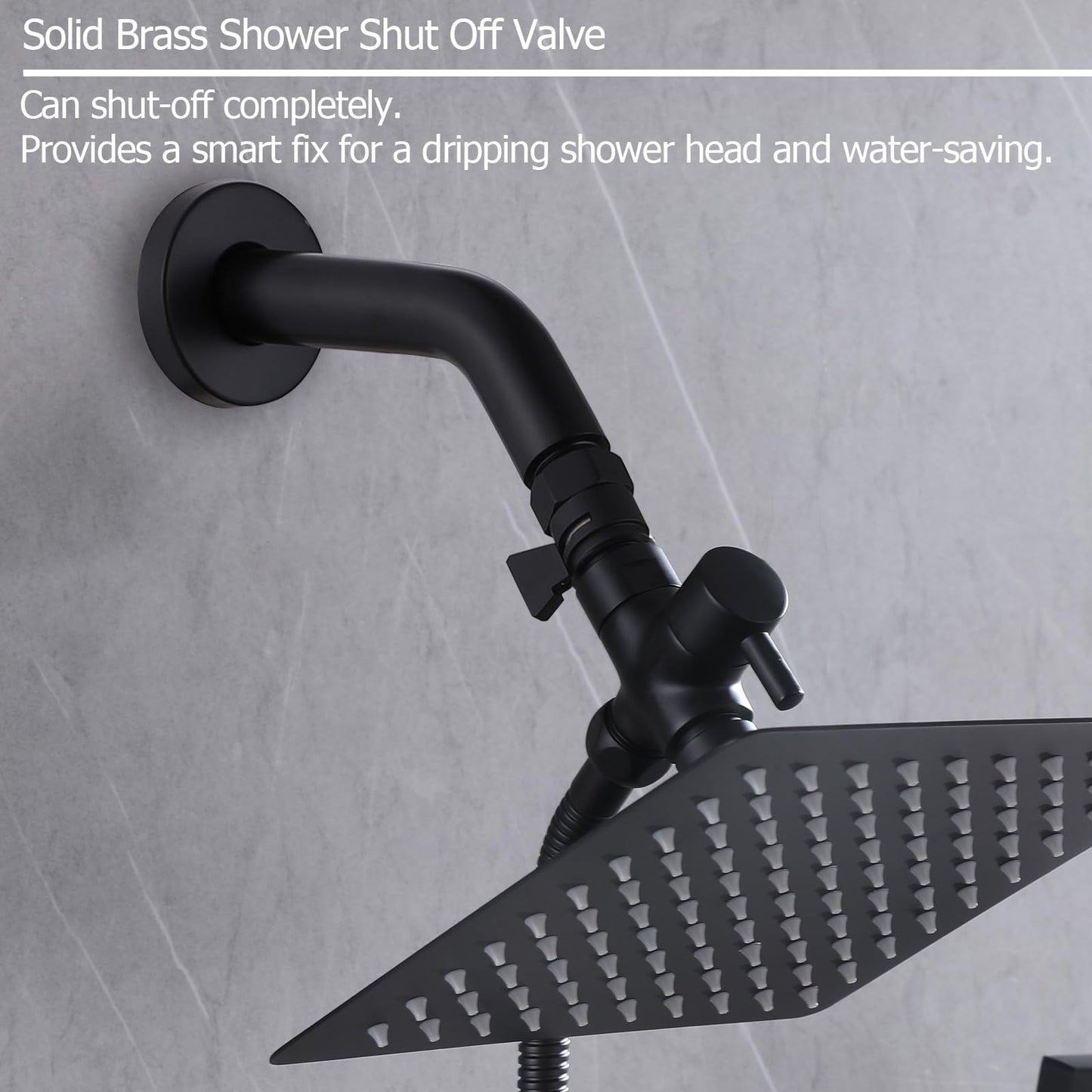 FSCEPIXI 2 Handles Shower Faucet Set with Tub Spout Bathtub Shower Faucet Combo Set Shower System Complete Tub and Shower Trim Kit Matte Black