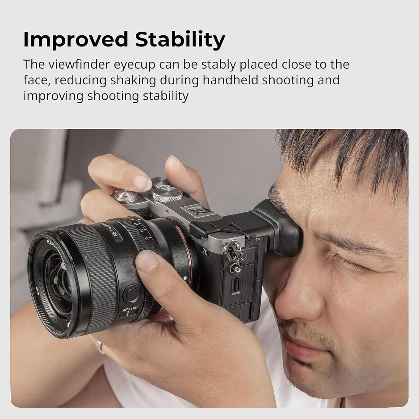 JINPIAOPIAO A7C A7CR Soft Silicone Viewfinder for II Camera Enhances Stability Comfort with Anti Loss Lanyard