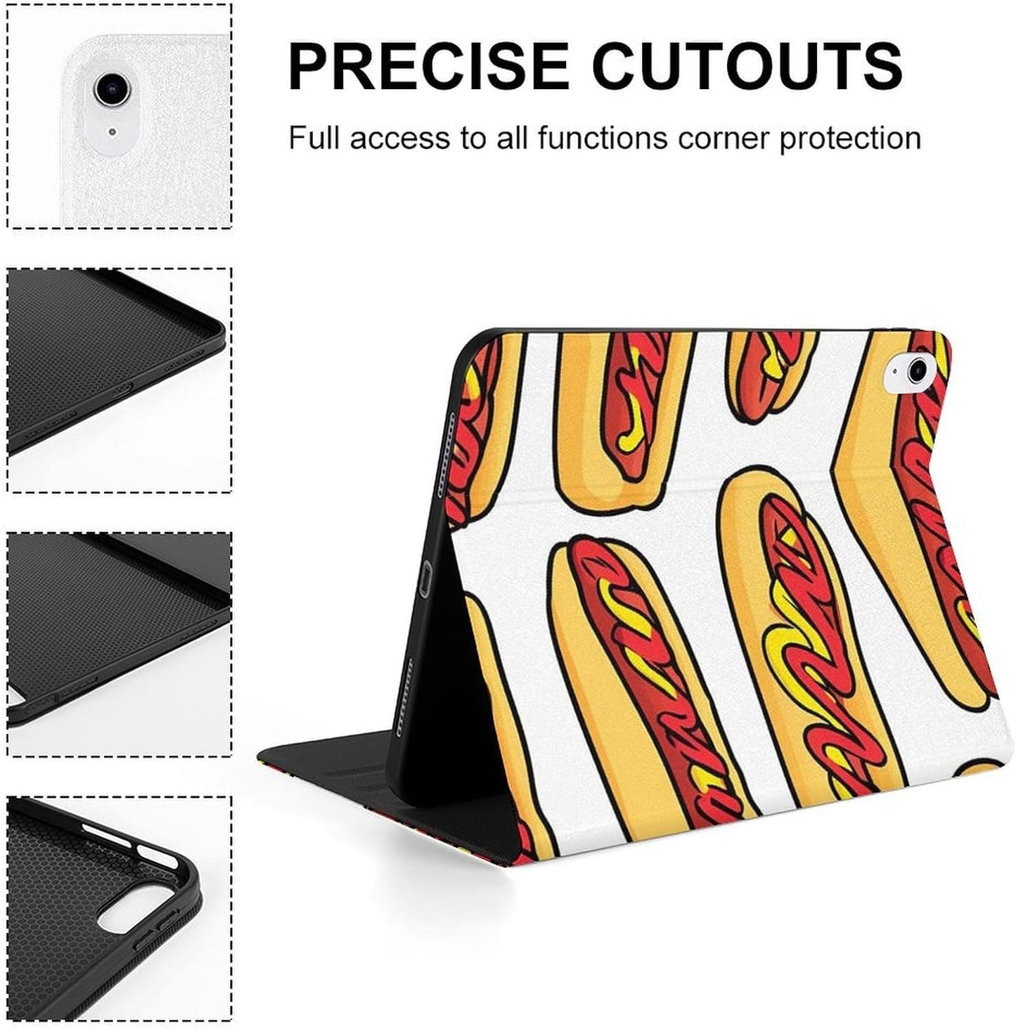Generic 10th 9th 8th 7th (2021/2020/2019) Hot Dogs Mustard Ketchup Fashion Case Compatible with Generation Protective
