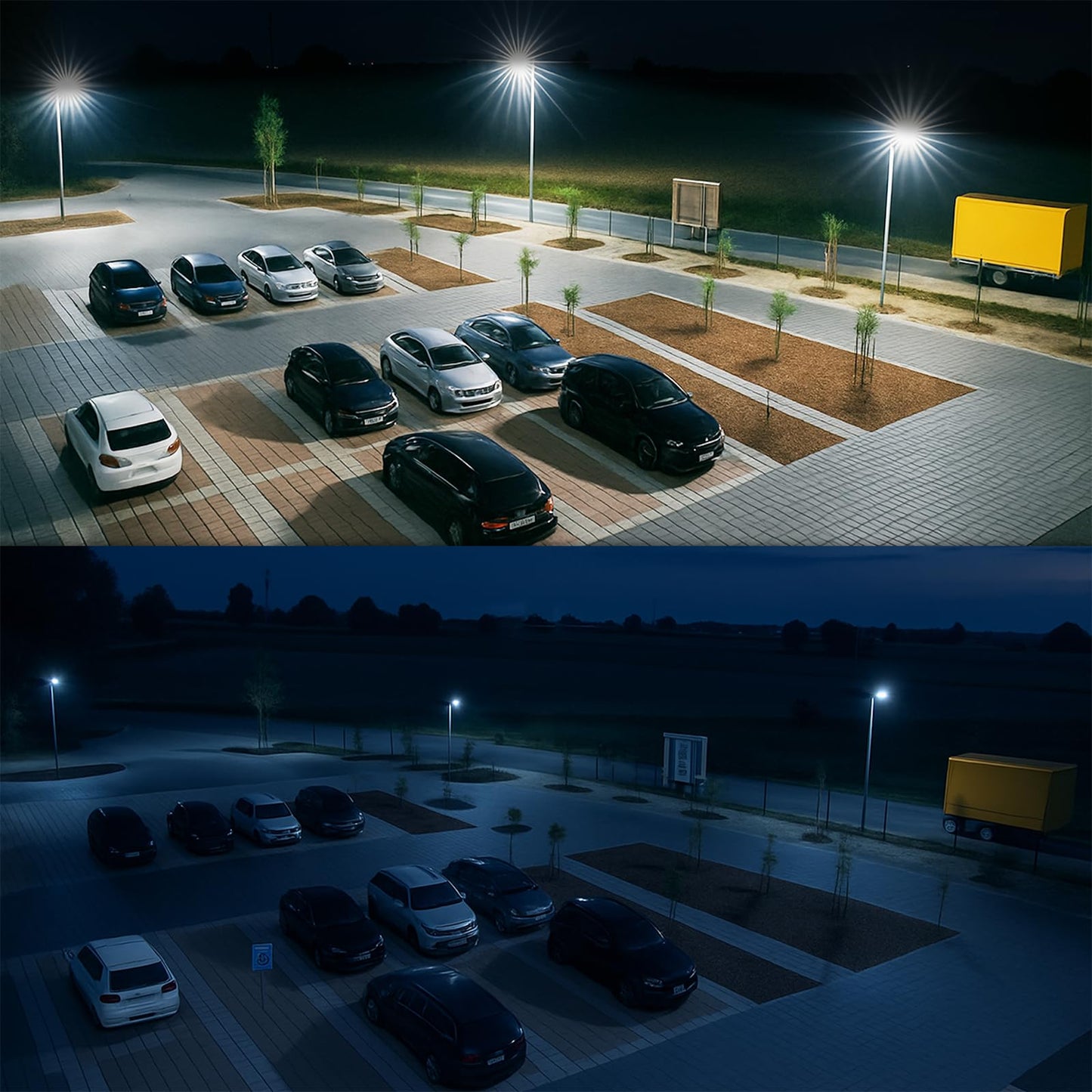 ROMMOR 400W Led Stadium Flood Light Outdoor 60000Lm 2500W Equivalent Super Bright Commercial Area Lighting 100-277V 5000K Daylight IP66 Waterproof Arena Lights for Sport Fields and Courts