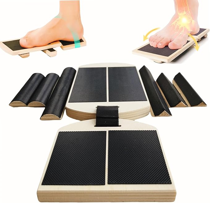 Portable Wooden Slant Board for Calf Stretching Squats Calf Stretcher Pilates Physical Therapy Equipment Adjustable Incline Board for Knees Ankle Heel Feet Leg