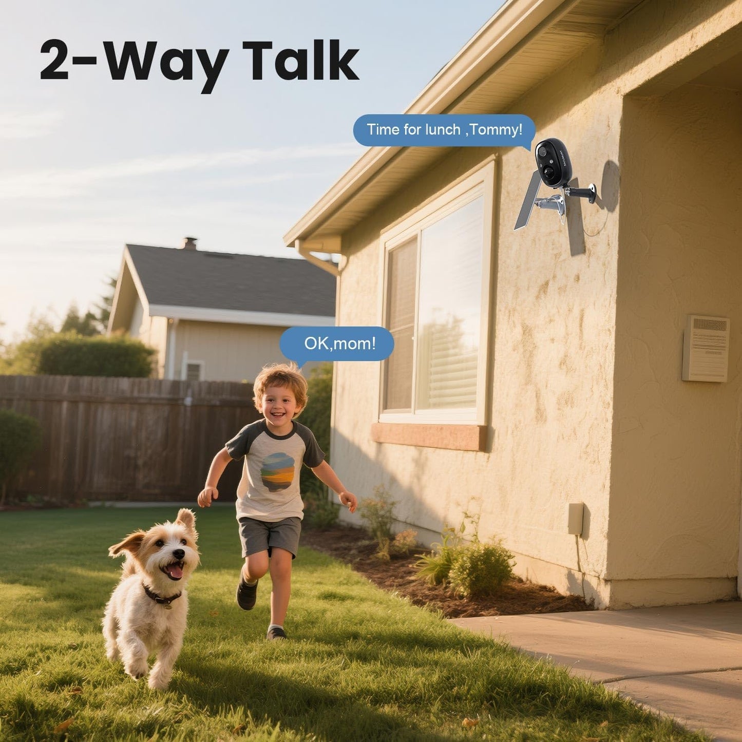 SACUMURT 2.4GHz 2K Security Cameras Wireless Outdoor, WiFi Camera Outdoor Wireless, Cameras for Home Security