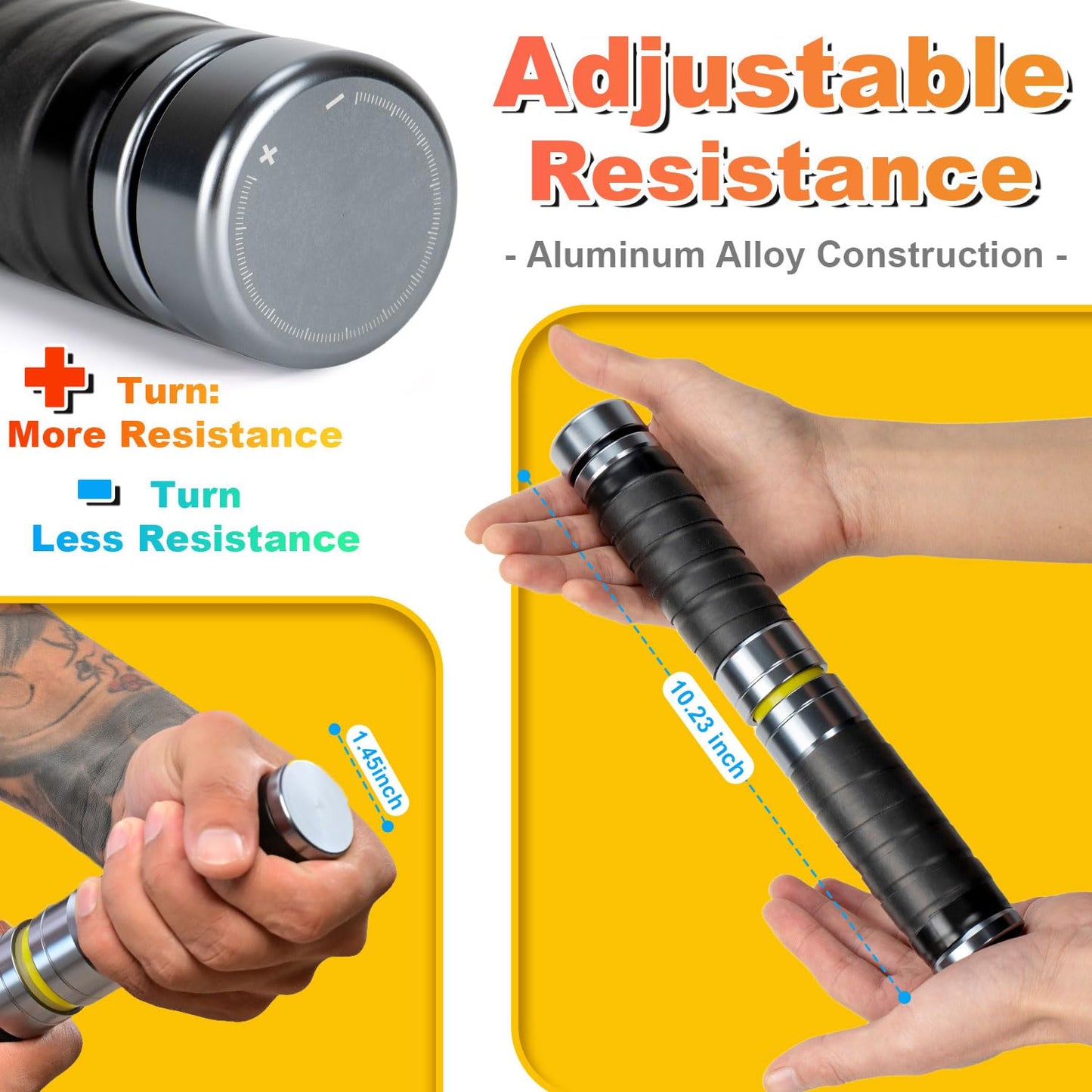Coniflor Forearm Strengthener and Wrist, Adjustable Resistance for Hand, Wrist & Forearm Strengthener with All-Metal Build, Portable Wrist Roller Exercise Equipment for Home Gym