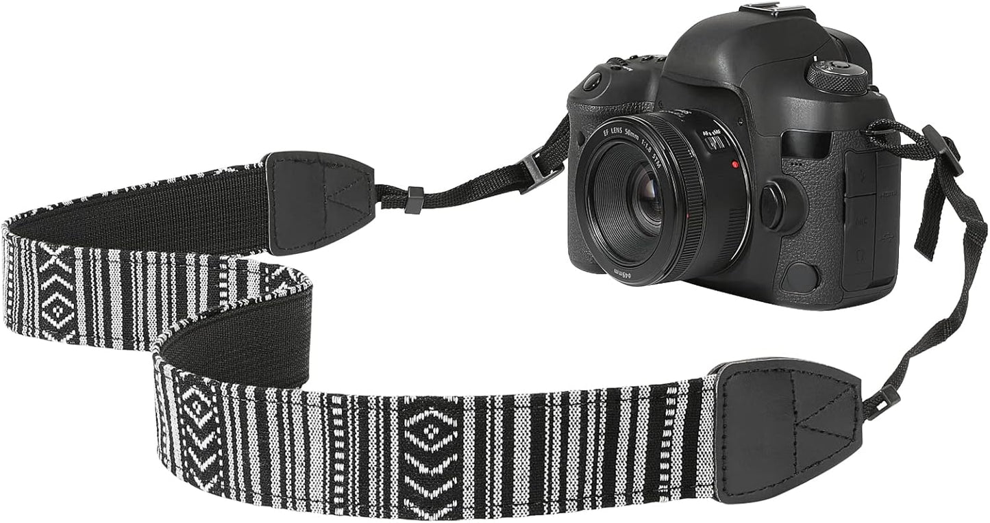 MoKo Camera Strap, Retro Cotton Canvas Woven Strap Universal Shoulder Neck Sling Belt for ALL DSLR/SLR Cameras