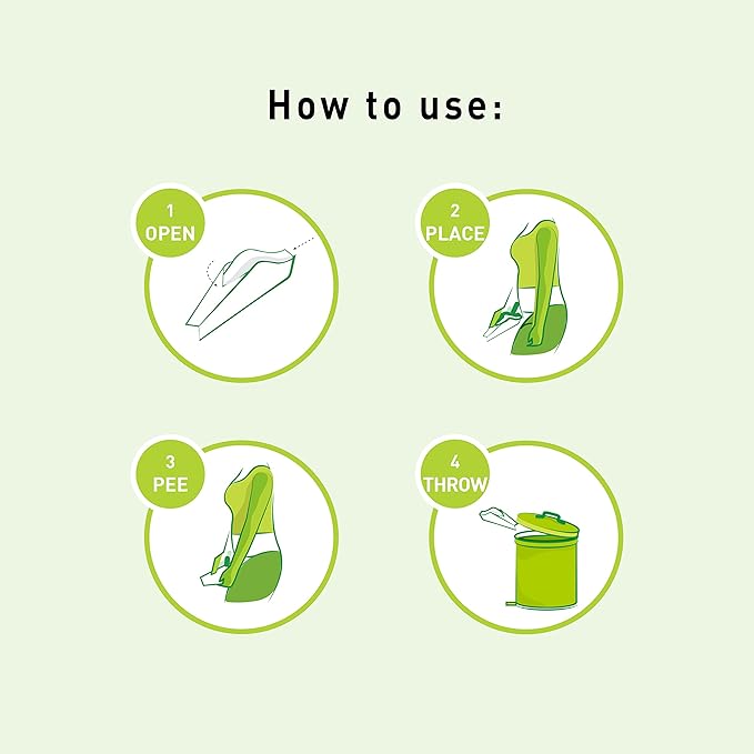 PeeBuddy 10 Funnels Female Urination Device | No Mess Disposable Urinal Funnel|Travel, Camping, Hiking, Festivals, and Outdoor Activities | Paper Based Stand and Pee Funnel for Women, Girls