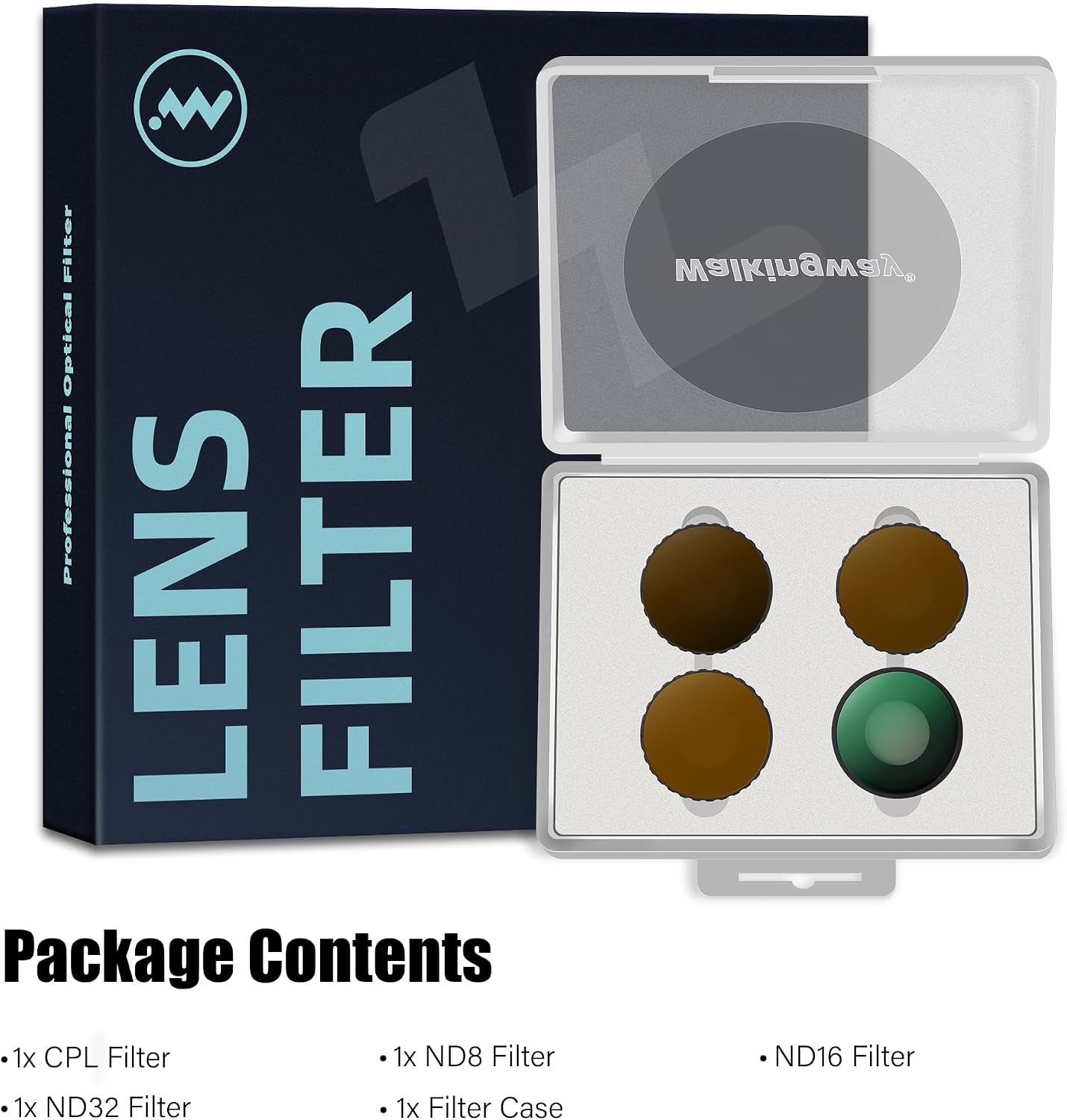Walking Way Set 4/5 4 Pack ND8 ND16 ND32 Camera Lens Filters ND PL Compatible with DJI Osmo Action Pro Accessories Kit