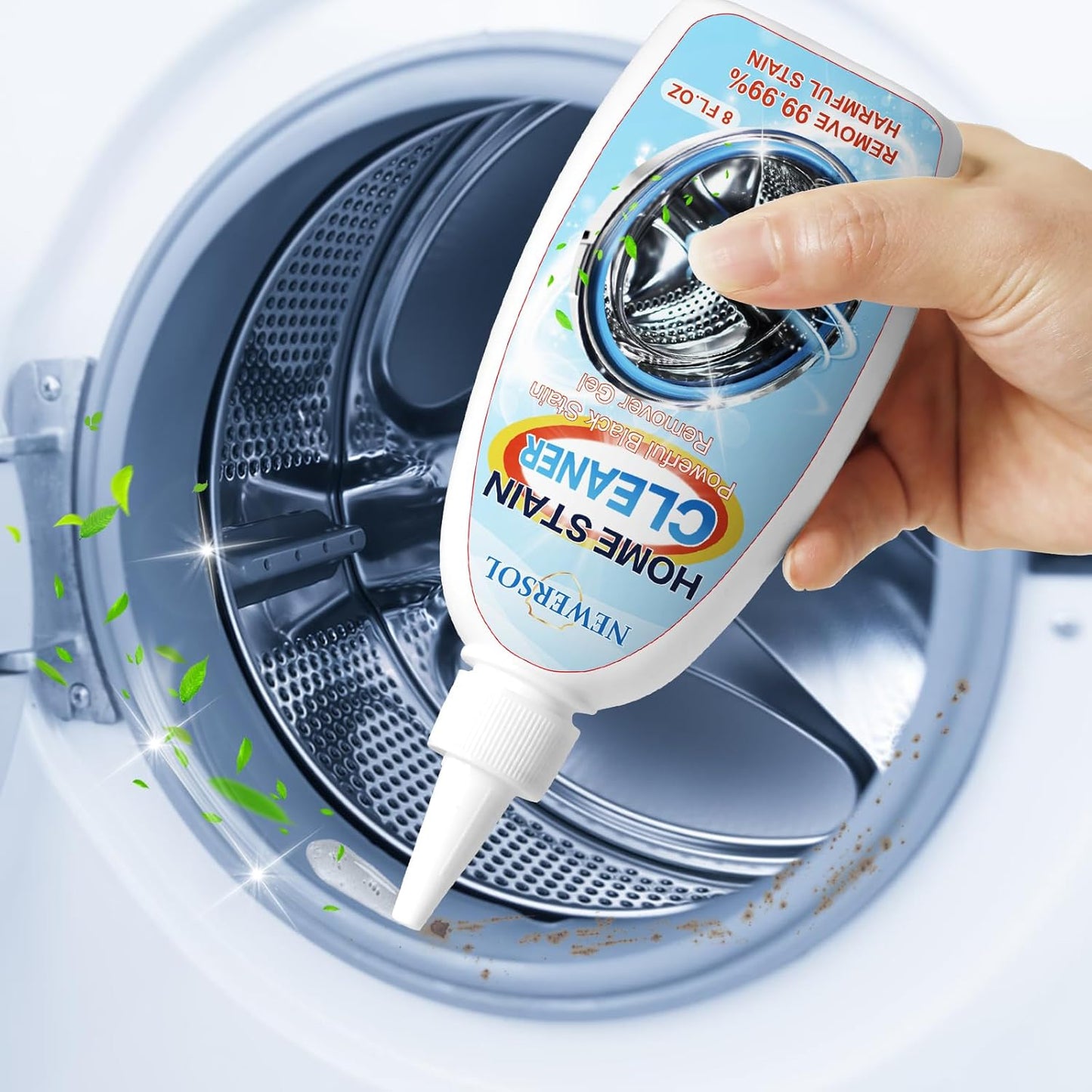 Skiennix Black Stain Remover Gel - Powerful Washing Machine & Grout Cleaner | 8 Fl Oz for Home Use