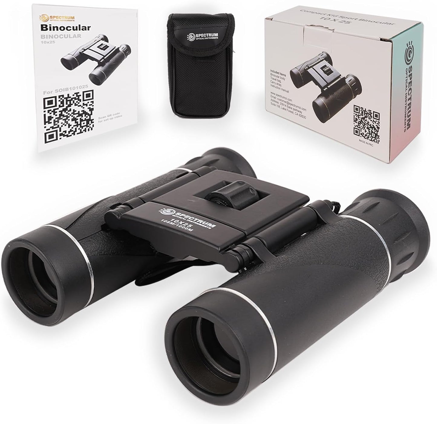 Spectrum Optical Instruments Kids,10X25 8-12, 5-7 SpectrumOI Binocular for Kid Binoculars, Binoculars for Kids Toy