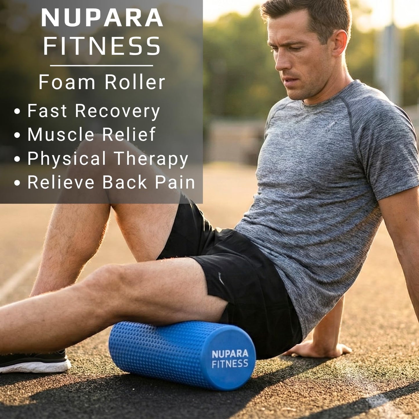 NUPARA FITNESS Foam Roller for Back, Legs, Hips, and Deep Tissue Muscles | Foam Roller for Physical Therapy, Exercise, Running, Cycling, Sports, Recovery, Yoga, and Pilates. (Pink, 18 inch - Large)