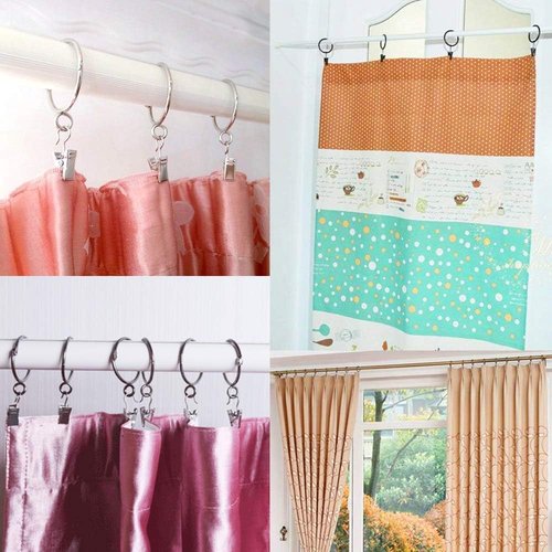 JANYUN Heavy-Duty Metal Curtain Clips - 120 Pack for Photos & Home Decor | Silver Finish