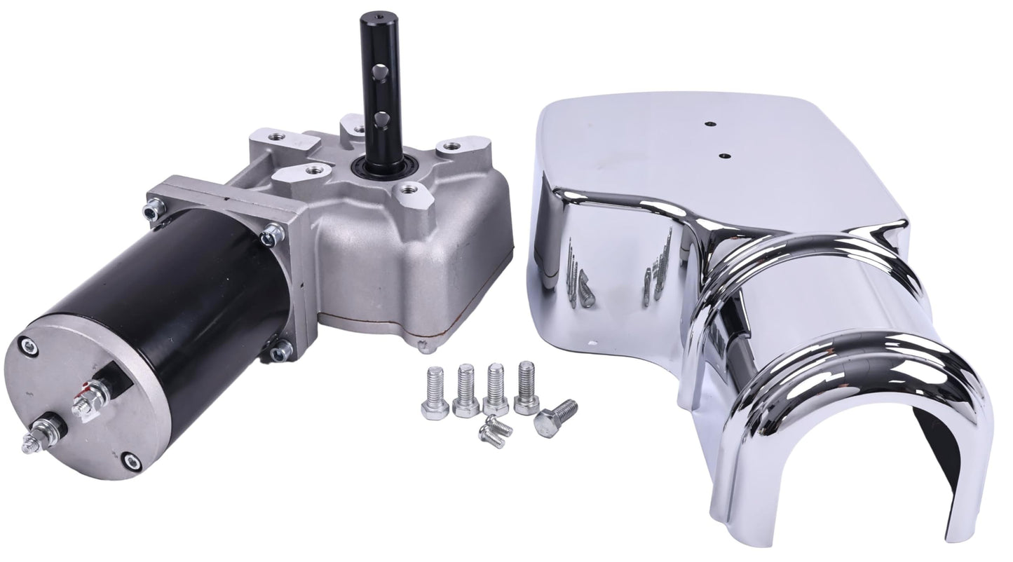 Solarhome New 60:1 Dump Truck Roll Tarp Motor with Chrome Cover 12V 600 W 33Amps 76 RPM