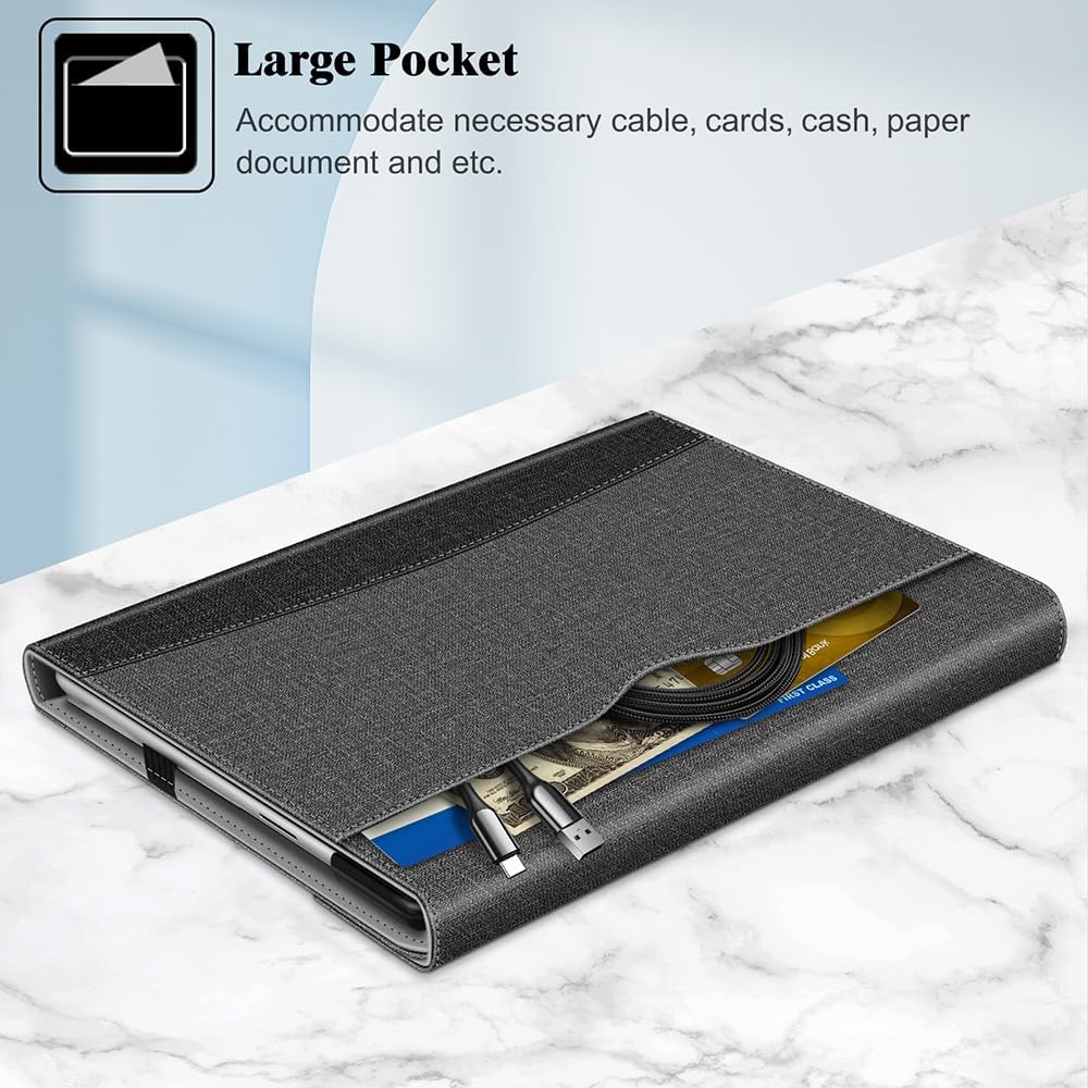 FINTIE 13 Inch 11/10/9 Case for Microsoft Surface Pro - Multiple Angle Viewing Portfolio Business Cover with Pocket