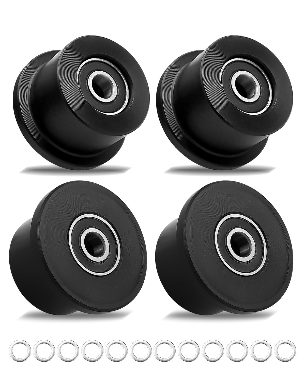 Upgrade Gym Replacement Wheel Rollers Fit for Total Gym 1000 1100 1400 1500 1600 1700 1800 1900/Achiever/Force/Gold/FIT Max/Platinum/Pro/Supra/Supreme/Ultima/Ultra/X-Force/XLi, 4Pcs