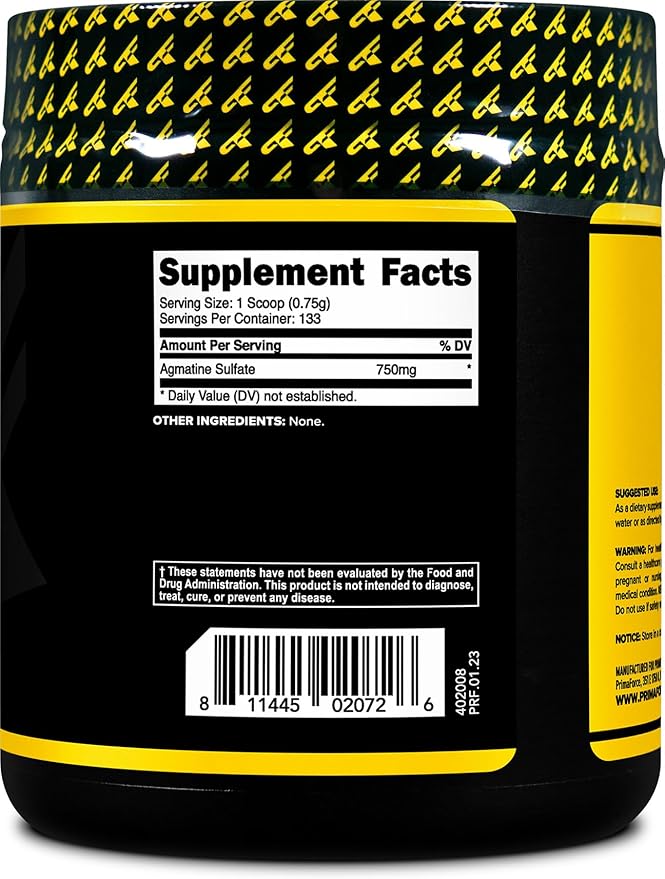 Primaforce Agmatine Sulfate Powder Supplement, 100 Grams ??Promotes Nitric Oxide Production/Enhances Performance