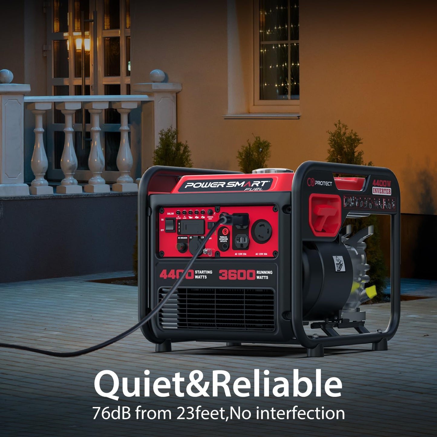 PowerSmart 4400-Watt Portable Generator with Inverter Technology, CO Protect, Home Use, DL5040C