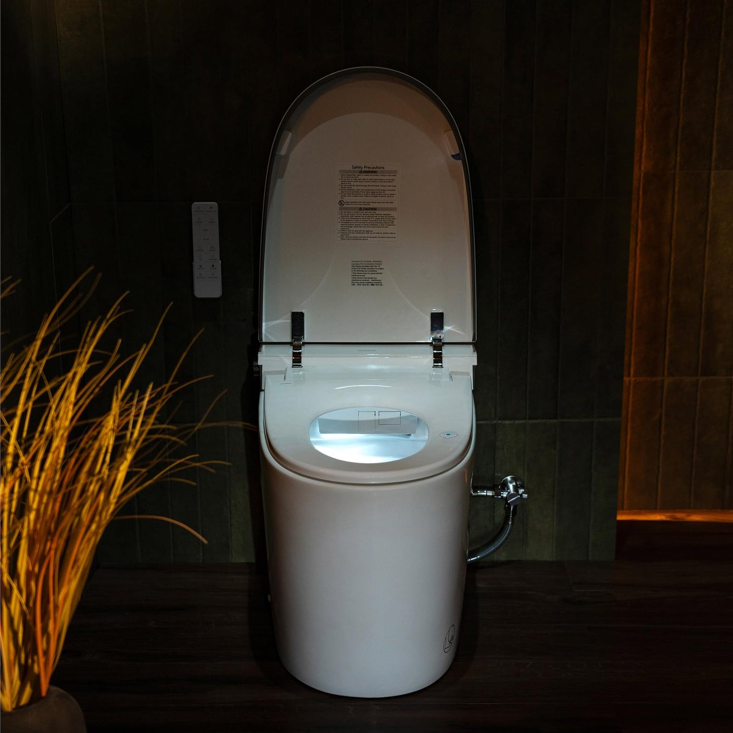 WOODBRIDGE Smart Toilet with 1000g MaP Flush Score, Foam Shield, Moving Dryer, Blackout Flush, ADA Comfort Chair Height, Auto Open & Close,Heated Seat, EBT350