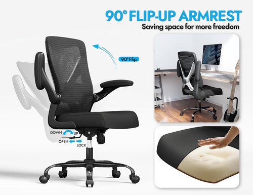 Ergalithic Ergonomic Office Chair - Comfy Mesh High-Back Gaming Chair with Adjustable Lumbar Support | Ideal for Long Hours