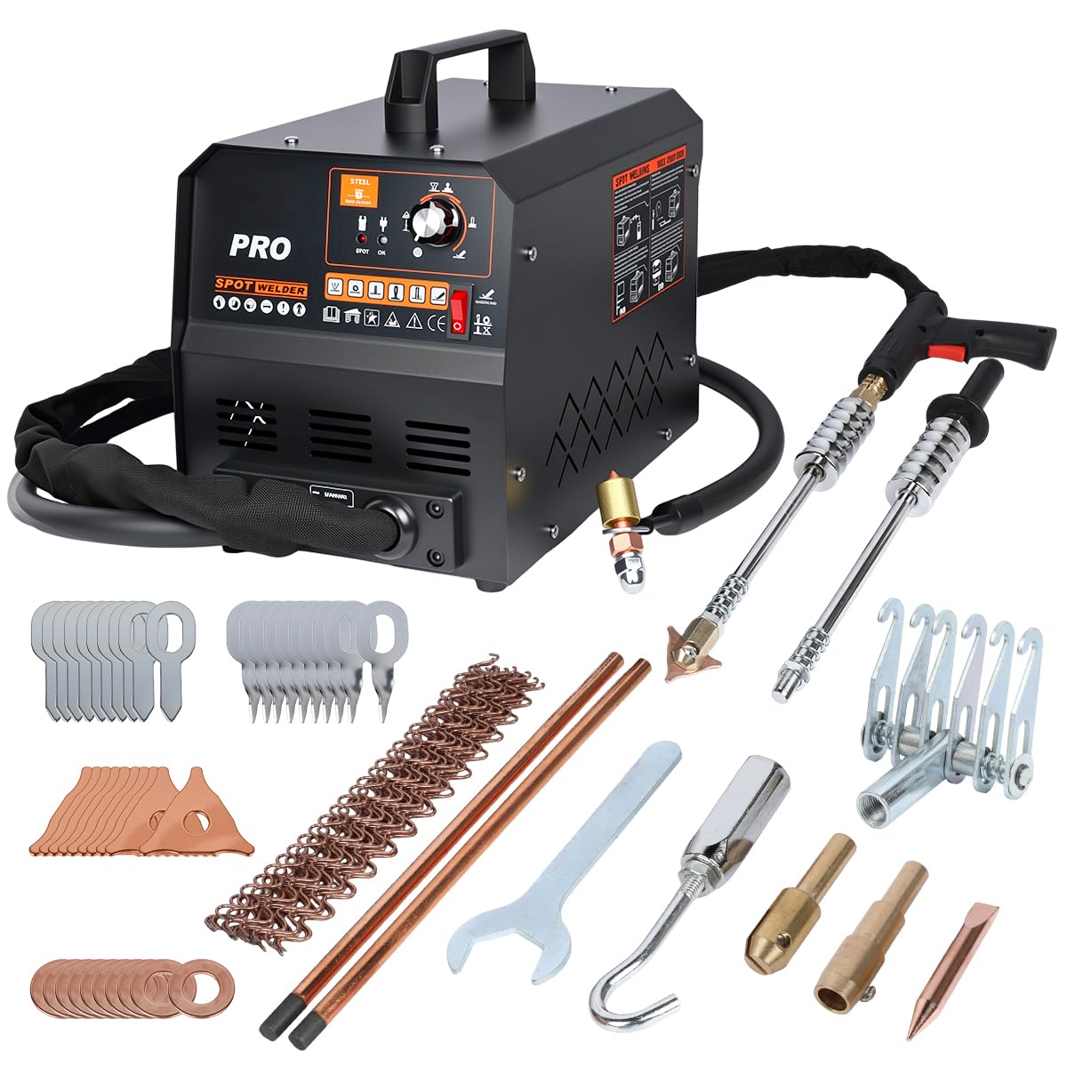 Dent Puller Welder 3500W 4200A Stud Welder Dent Repair Kit 6 Welding Modes Auto Body Spot Welder Dent Puller Machine Dent Removal Tool with Auto/Manual Welding & Overheat Protection for Car/Truck 110V