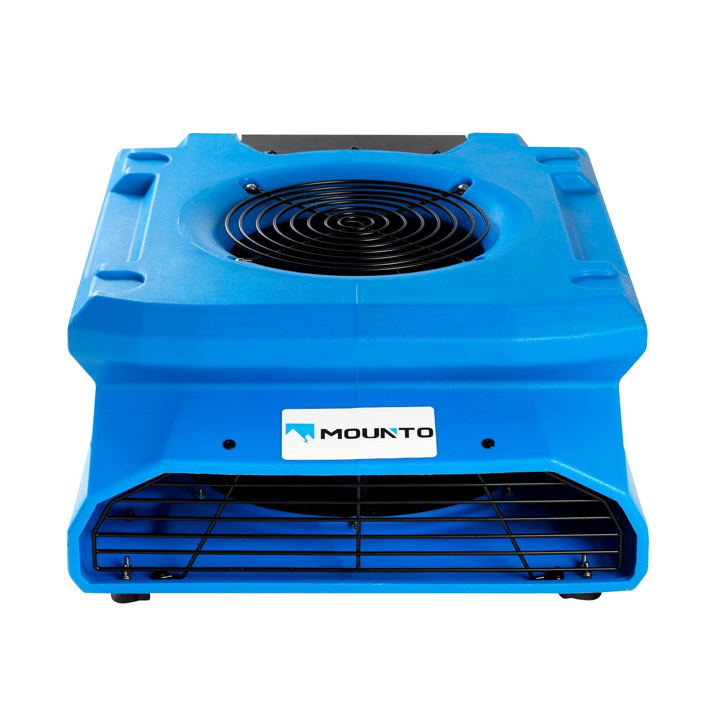 MOUNTO 1/4 HP 1200 CFM Low Profile Air Mover, 2-Speed Carpet Dryer Floor Fan with Dual GFCI Outlets, Stackable Lightweight Blower for Water Damage Restoration (Blue)