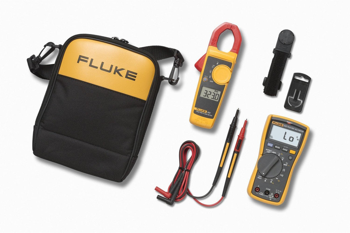 Fluke 117/323 KIT Multimeter and Clamp Meter Combo Kit + TL81A Test Lead Set, Deluxe Electronic