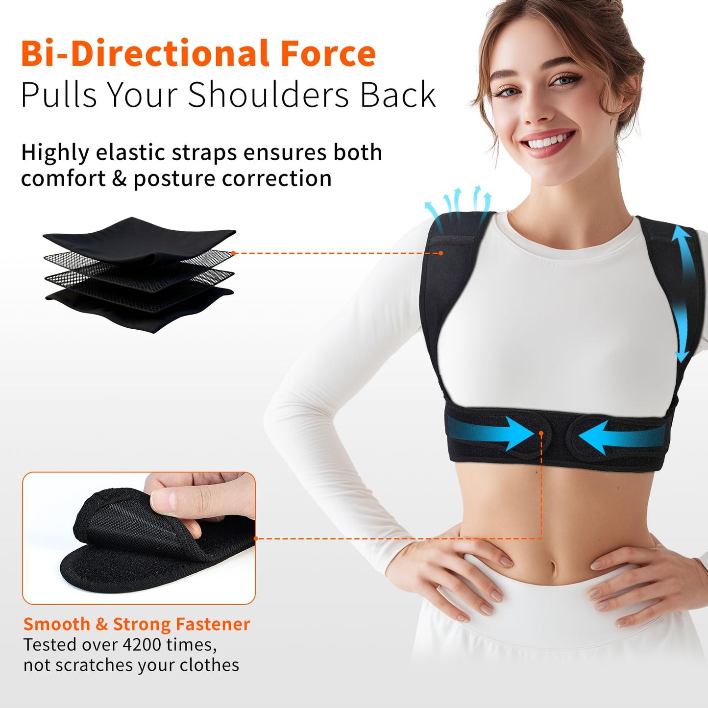 Posture Corrector for Women, Adjustable Upper Back Brace with Enhanced Support, Invisible Under Clothes, Breathable Back Straightener for Neck, Back Pain Relief, Correct Hunchback, Slouching (Small)