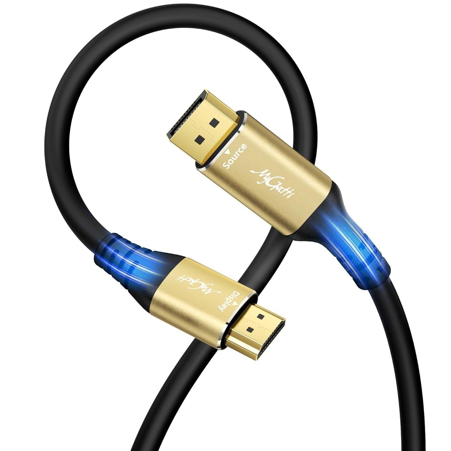 Mygatti 4K 30FT, DisplayPort to HDMI Cable DP to HDMI Video Uni-Directional Cord Adapter, Compatible with Dell, NVIDIA