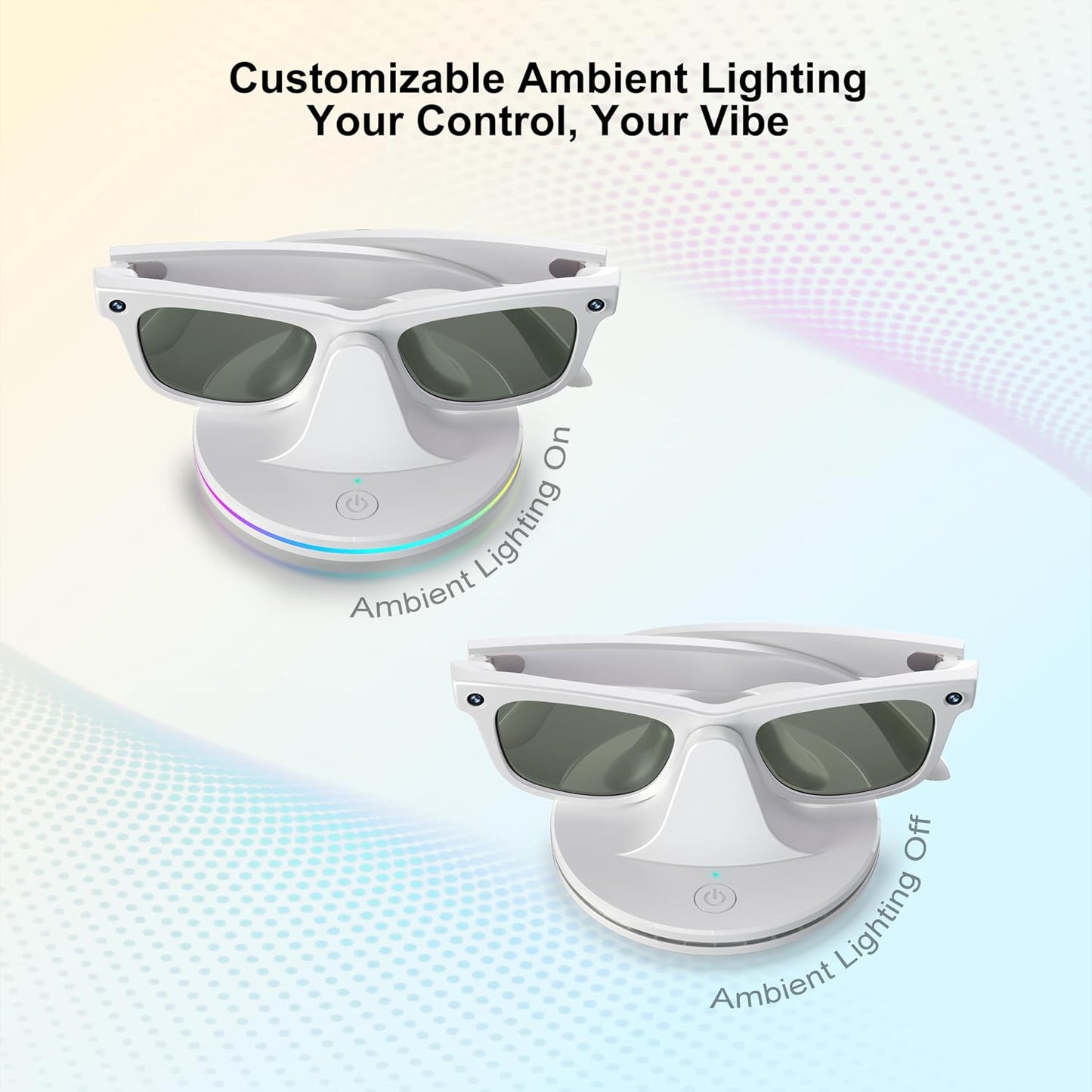 BLUZOVR Charging Dock for Ray-Ban Meta Smart Glasses,Charging Station Compatible with Wayfarer, Skyler, Headliner