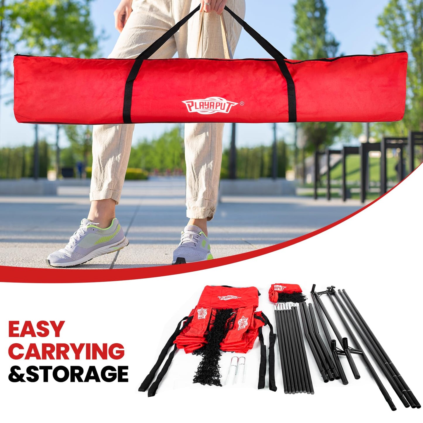 Volleyball Training Equipment,Height Adjustable Volley Ball Practice Net Station for Serving, Spiking, Hitting Practice,Easy Setup Volleyball Net for Backyard Indoor Outdoor with Carryingbag