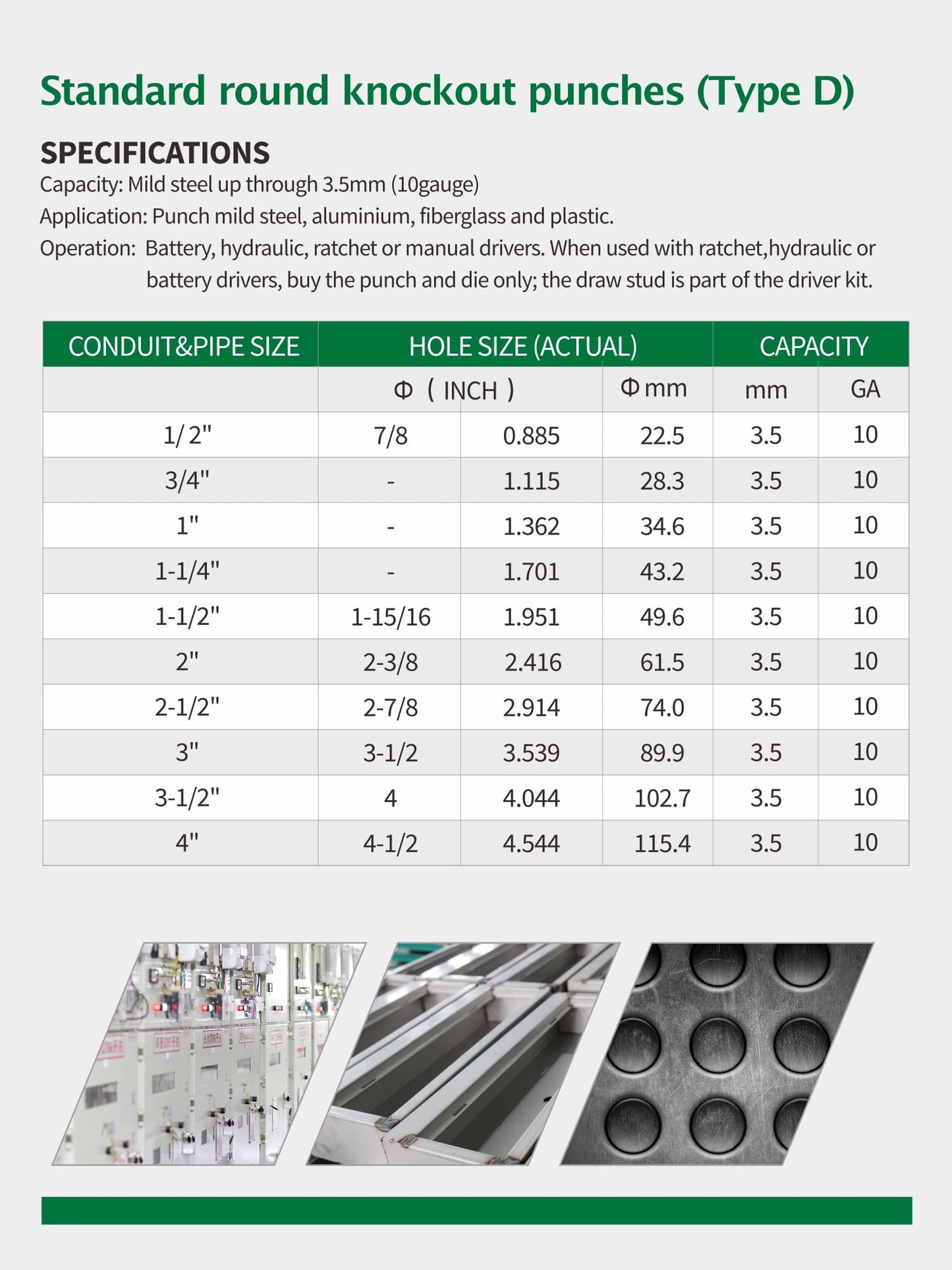 UTZIKO Hydraulic Knockout Punch Electrical Conduit Hole Cutter Set KO Tool Kit 1/2 to 4 inch