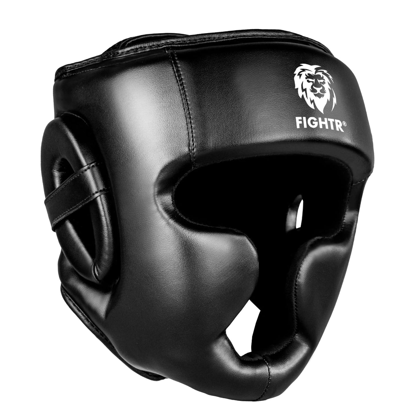 FIGHTR® Boxing Headgear with Best fit | Boxing Helmet Guard for Sparring | Adjustable Size for Boxing, MMA, Muay Thai, Kickboxing & Martial Art (Black, L)