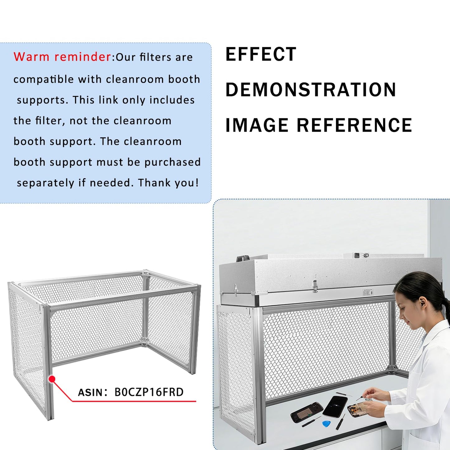 HEPA H14-Filter Laminar Flow Hood Updated FanFilter Unit（Include HEPA Filter）100/ISO Class 5 Cleanroom/Laboratory/Cleanroom/Mushroom Room, Laminar Air Flow Hood(46.2"x22.6"110V)